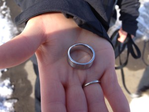 Very Large Titanium Ring recovered in Snow