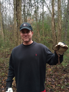 Matt with his favorite find for today.