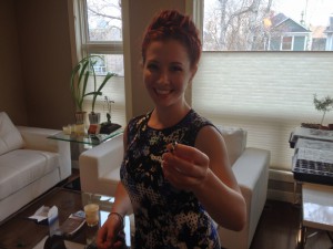 Thrilled to get her ring back on her finger