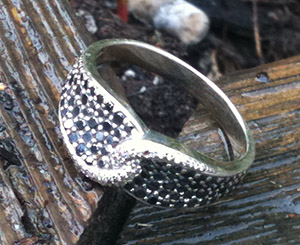 Gold & Black Diamond Wedding Ring