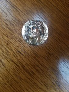 Gold Jesus charm