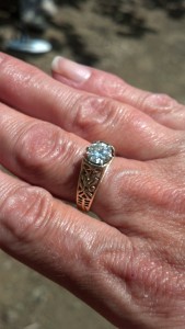 Lost Gold Diamond Woman’s Ring at lake in Ohio. “FOUND”