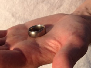 Kevin's silver wedding band