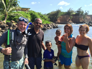 Avesta and Hamid with Brent and Sylvie Madison after finding their lost diamond rings in Hawi on Hawaii's Big Island.