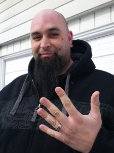 After being married for only 2 weeks he lost it in a friendly snowball fight.