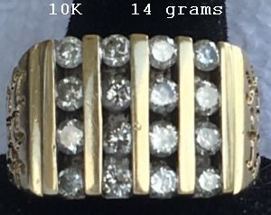 10K Gold 16 Diamonds 14 grams