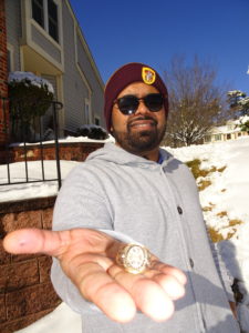 how to metal detect in snow, lost ring in snow, university ring found by Brian Rudolph
