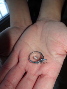 Centreville, VA ring found in snow. 2 carat diamond found without metal detecting!