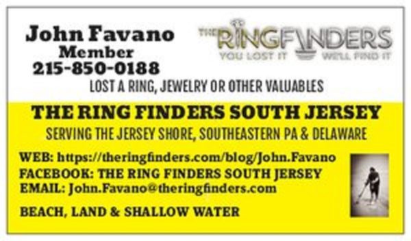 Cape May NJ, ring finder, metal detector 