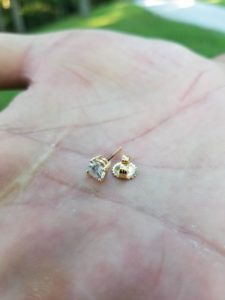 Lost Gold Diamond Earring Stud in Westerville, OH. “FOUND”