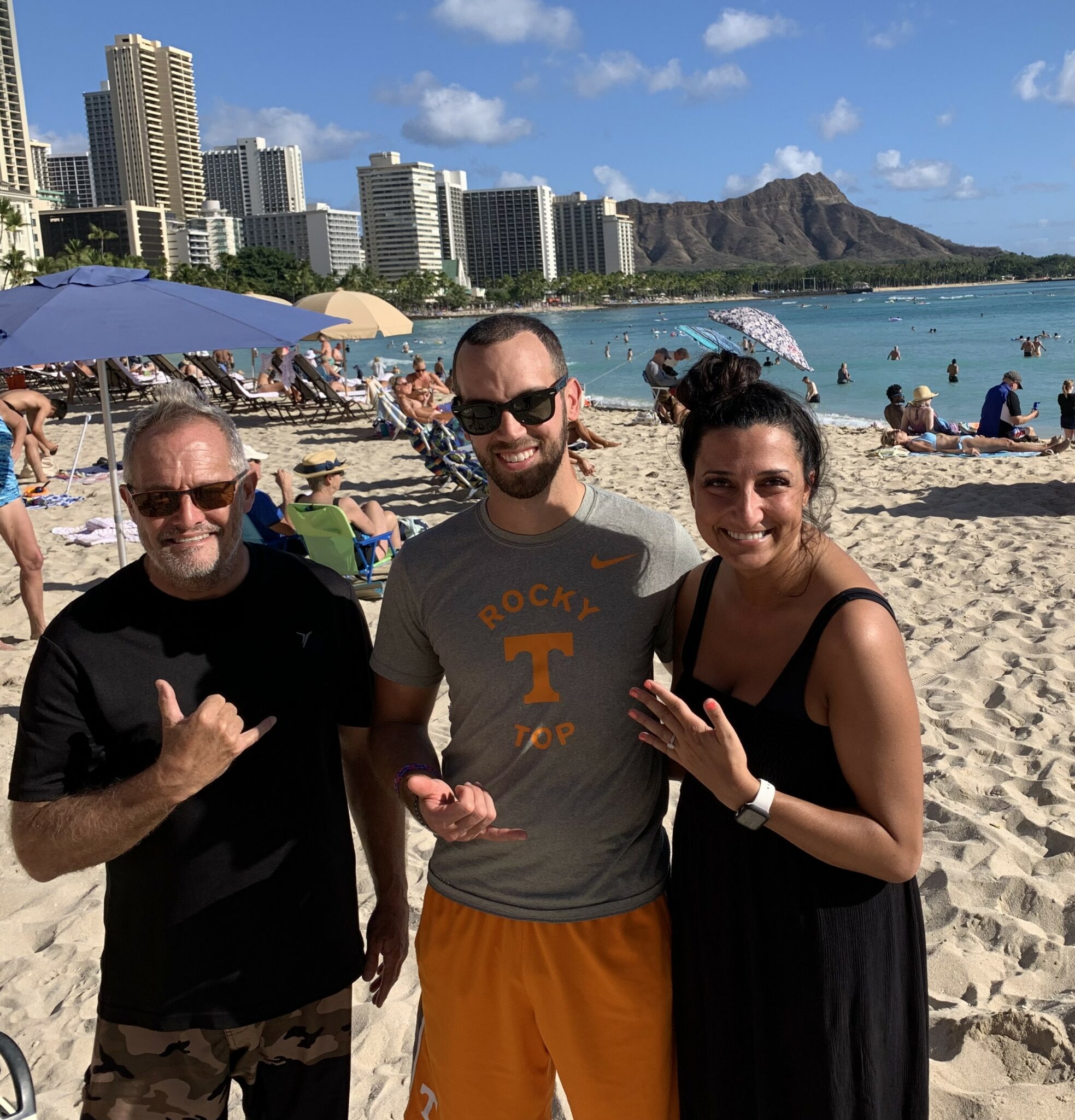 Lost Gold & Diamonds Engagement Ring at Royal Hawaiian Beach Waikiki