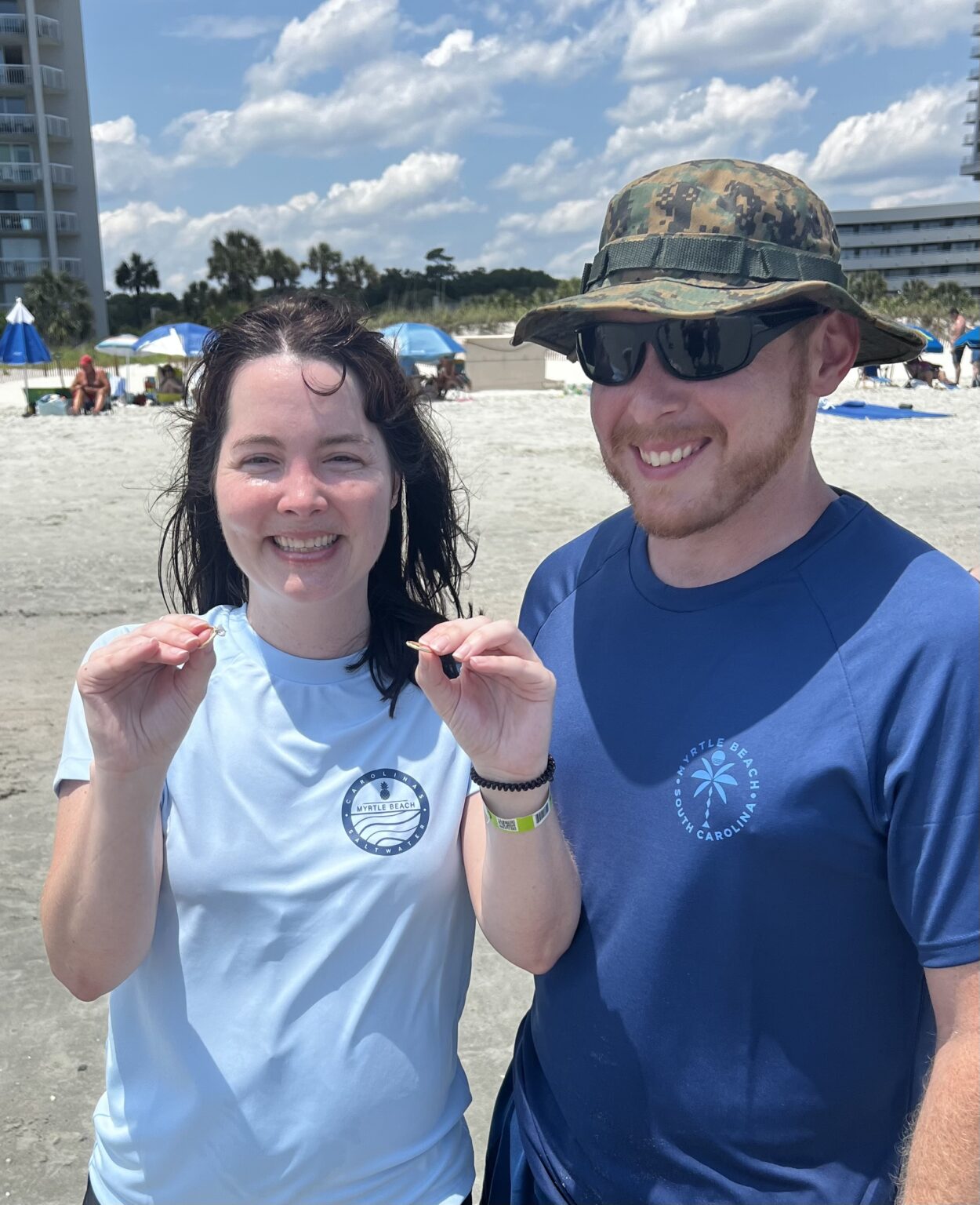 Yellow Gold Diamond Engagement and Wedding Rings Lost in the Ocean