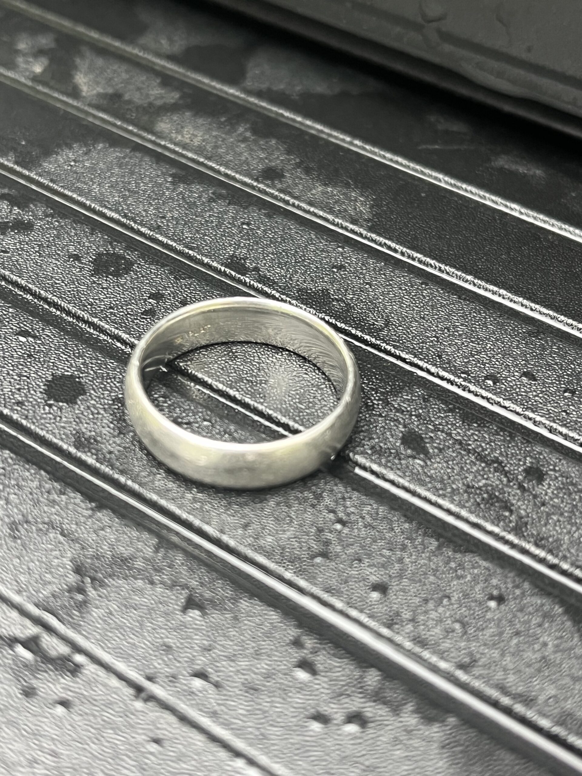 Lost platinum wedding ring lost in Brentwood, TN found with metal detector