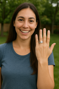 Edward Trapper from NJ ring Finder covers wedding rings in car floorboard