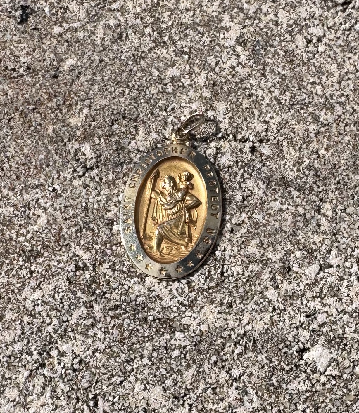 Lost gold pendant in grass, Winter Haven, Florida...Found with a metal ...