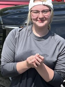 I found this young ladies platinum engagement ring in the Chippewa river today. She lost it while kayaking and was sitting on the bank with her hands in the sand. She also said she was out of the kayak to get around some rapids. Rather than go to that spot, I figured it was more likely that she lost it while she was sitting on the bank. Sure enough she took me to that spot, which was behind a church. We just waded across the river and about 15 to 20 seconds later, I had her ring in my scoop. She was very happy to have the ring back. I told her that it is hardly ever that easy.